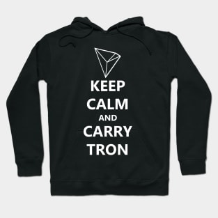 Keep Calm and Carry Tron (White Text) Hoodie